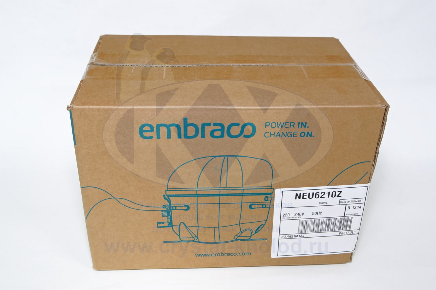 Компрессор NEU 6210 Z Embraco Aspera MBP-HMBP - средне t (R-134, +7,2 1220Вт)