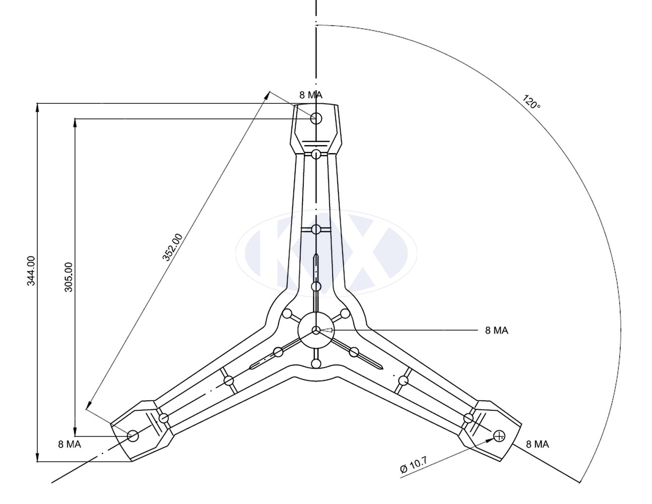 Крестовина барабана Bosch/Siemens 234681 EBI757